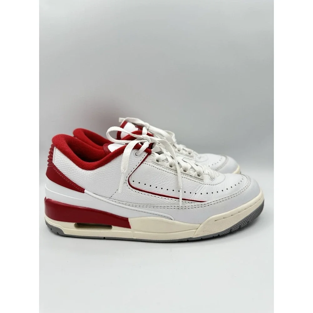 Nike Air Jordan 2/3 White Red Low Sneakers Men's Size 9.5 Clean w/ Box